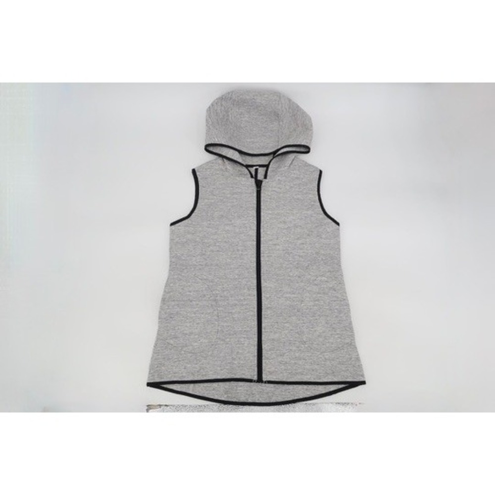 Lululemon Insculpt Reversible Vest Hooded Full Zip Women's 10 Gray Sleeveless
